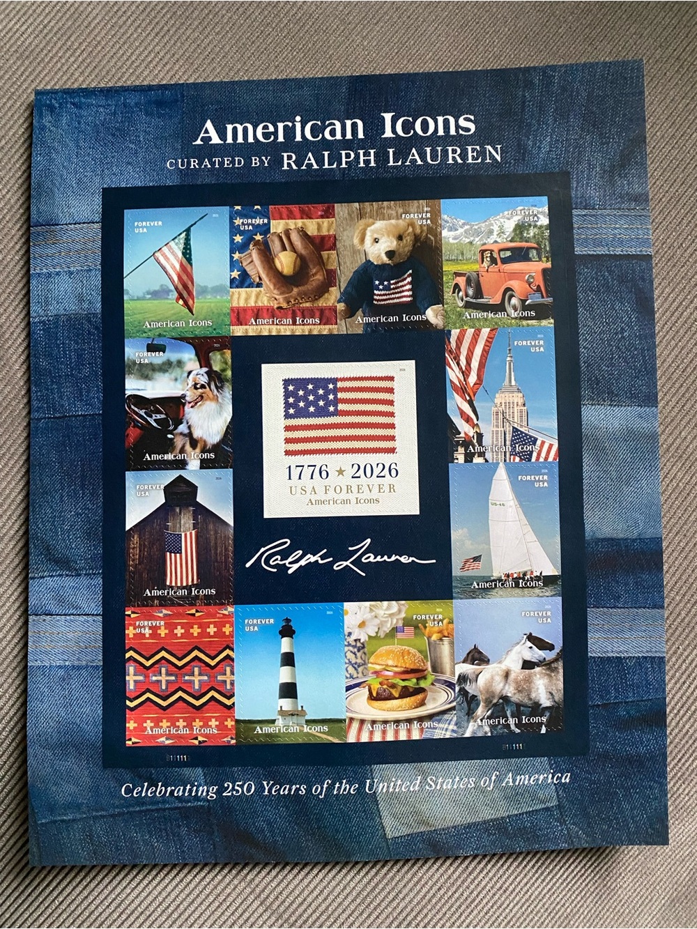 Ralph Lauren Collectible 250th Anniversary Stamps.